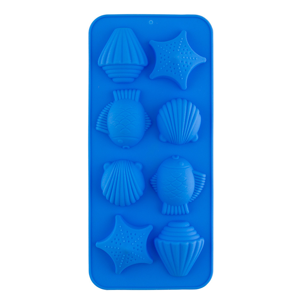 Форма силиконовая "S-CHIEF" для конфет SPC-0138 21.9 x 10 x 2 см "морские жители"-8 ячеек