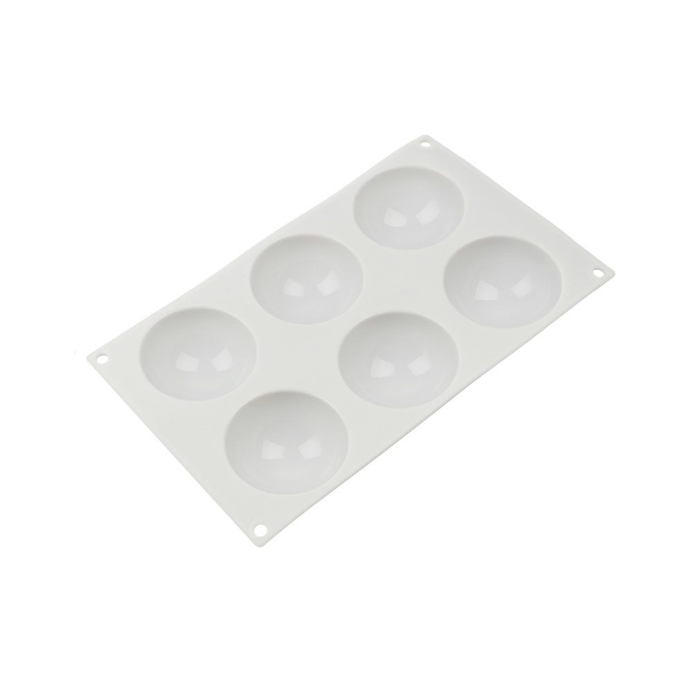Форма силиконовая "S-CHIEF" для пирожных SPC-0309 29.6 x 17.3 x 3.5 см "полусферы"- 6 ячеек