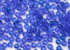 Бисер Чехия круглый 08/0 50г 30050h прозрачный темно-голубой квадратное отверстие