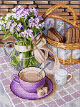 Кристальная ( алмазная) мозаика  " ФРЕЯ" ALPD- 070 на подрамнике " Ароматное утро" 30 х 40 см