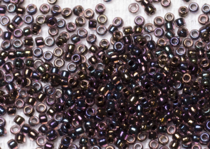 Бисер Япония круглый 15/0 10 г 0251 светлый аметист/черный глянцевый, окрашенный изнутри