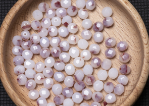 Бусины полированные круглые 6мм 25г (90 штук) 00030/WHT-BRWN 