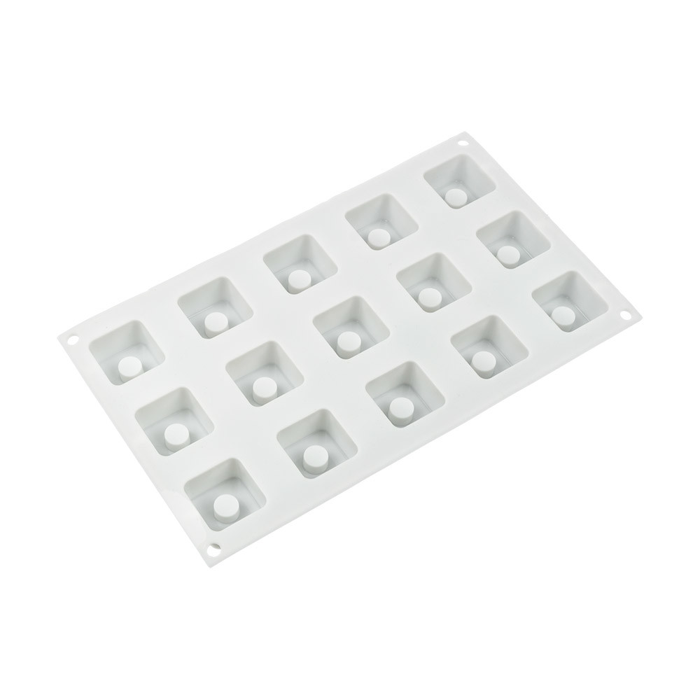 Форма силиконовая "S-CHIEF" для пирожных SPC-0312 30 x 17.5 x 2.5 см "кубики" - 15 ячеек