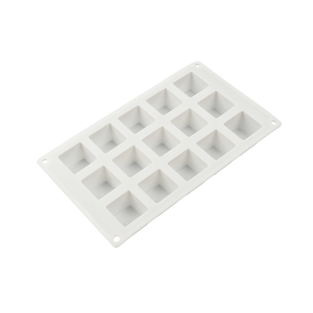 Форма силиконовая "S-CHIEF" для пирожных SPC-0307 26 x 15 x 3.2 см "кубики"- 15 ячеек