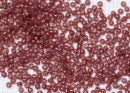 Бисер Япония круглый 11/0 10 г PF2113 молочный гранат, серебряная линия внутри