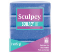 " Sculpey" III полимерная глина S302 57 г 549 синий с блестками