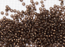 Бисер Япония MIYUKI Seed Beads 15/0 5г 0005F тёмно-топаз матовый серебряная линия внутри