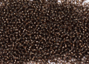 Бисер Япония MIYUKI Seed Beads 15/0 5г 0005 тёмно-топаз серебряная линия внутри