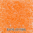 Бисер Чехия " GAMMA" круглый 5 10/ 0 2. 3 мм 5 г 1- й сорт E416 оранжевый ( 01184 ) 