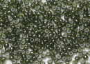 Бисер Япония круглый 11/0 10г 0119 оливковый, глянцевый прозрачный