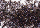 Бисер Япония круглый 15/0 10 г 0251 светлый аметист/черный глянцевый, окрашенный изнутри