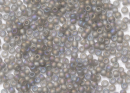 Бисер Япония круглый 11/0 10г 0176BF серый матовый, радужный прозрачный