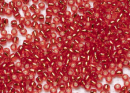 Бисер Япония круглый 11/0 10г 0025B Square/квадратное отверстие, сиамский рубин, серебряная линия внутри