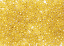 Бисер Чехия круглый 10/0 50г 87019m прозрачный желтый с серебряным прокрасом радужный матовый